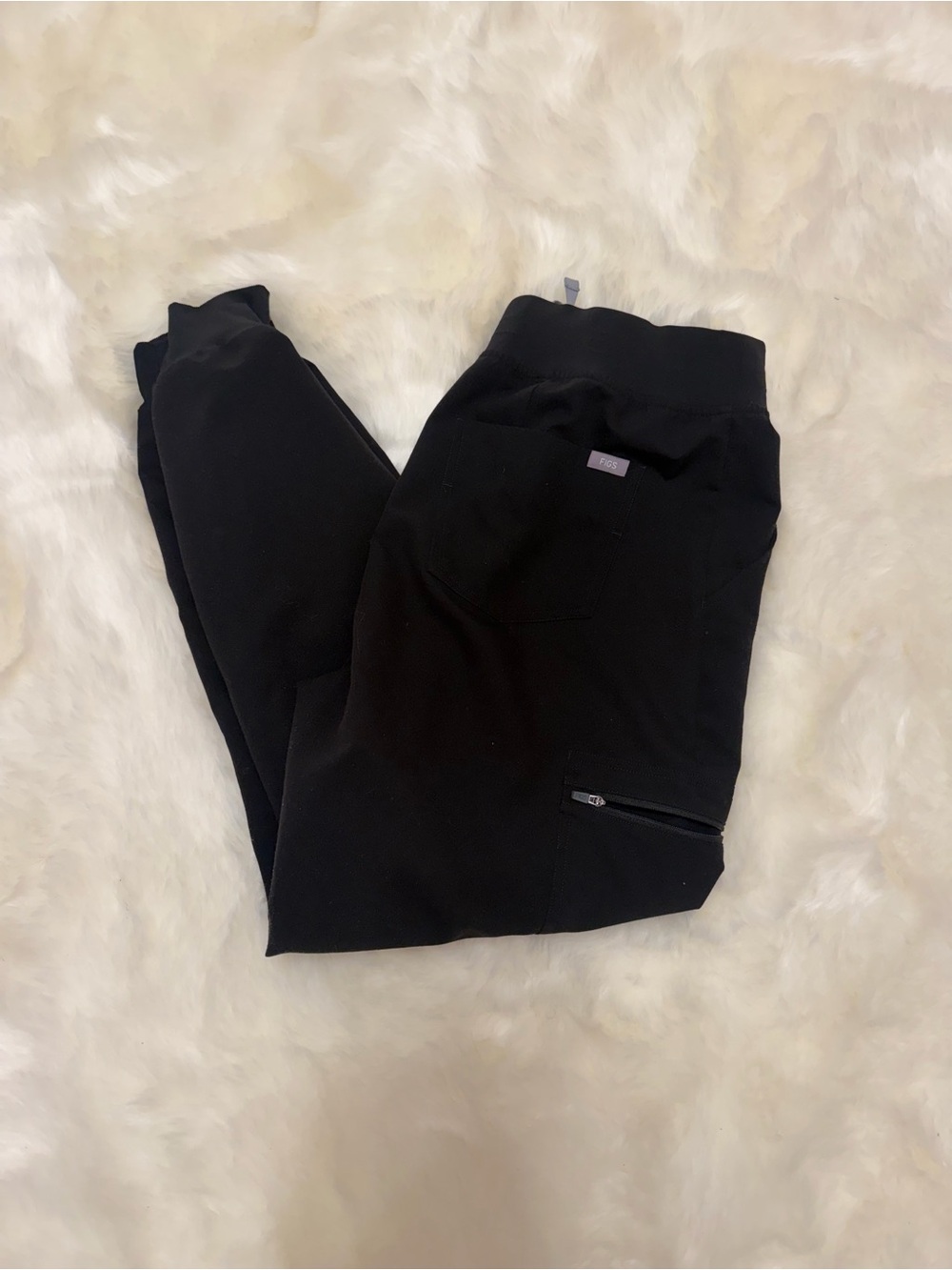 Figs Black jogger scrubs size L